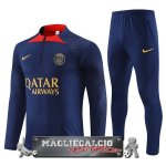 Paris Saint Germain Giocatori Insieme Completo Blu Navy Rosso Felpa Da Allenamento 2023-24