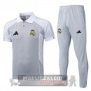 Real Madrid Grigio Bianco Maglia POLO Set Completo 2025 2026