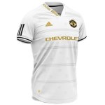 Concetto Maglia Calcio Manchester United 2019-20 Bianco Blu