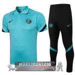Inter Milan Verde Nero Maglia Set Completo POLO 2021-22