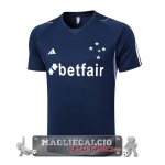 Cruzeiro EC Formazione Maglia Calcio 2023 Bianco PurpuraBlu Navy Purpureo
