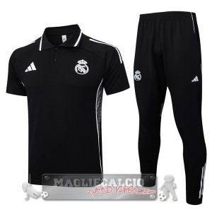 Real Madrid Nero Maglia POLO Set Completo 2025 2026