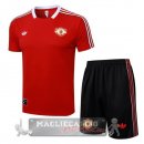Set Completo Maglia Formazione Manchester United 2025 2026 Rosso Nero