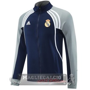 Lunga Zip Giacca Real Madrid 2025 2026 Blu Navy Grigio