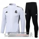 Set Completo Lunga Zip Giacca Real Madrid 2025 2026 Bianco Nero