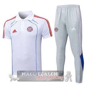 Bayern Monaco Bianco Blu Grigio Set Completo Maglia POLO 2025 2026