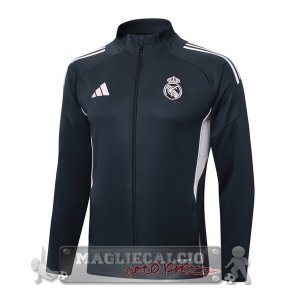 Lunga Zip Giacca Real Madrid 2025 2026 Grigio Navy