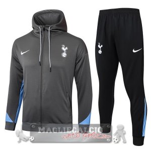 Set Completo Felpa Cappuccio Tottenham Hotspur 2024 2025 Grigio