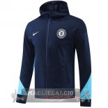 Felpa Cappuccio Chelsea 2024 2025 Blu Navy Felpa Cappuccio Chelsea 2024 2025 Blu Navy