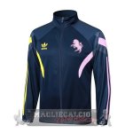Ropa Deportiva Con Cremallera Larga Juventus 2024 2025 Blu Marino I Rosa