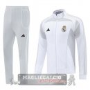 Set Completo Lunga Zip Giacca Real Madrid 2025 2026 Bianco Grigio