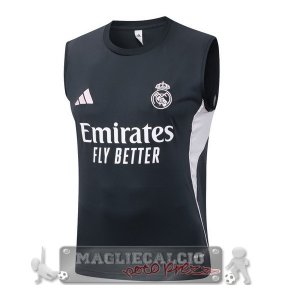 Maglia Formazione Senza Maniche Real Madrid 2025 2026 Grigio Navy
