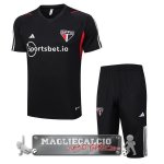 Sao Paulo Formazione Set Completo Maglia Calcio 2023-24 Nero II Rosso