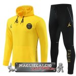 Paris Saint Germain Insieme Completo Giallo I Nero Giacca Felpa Cappuccio 2023-24