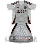 Ajax Set Completo Bambino Maglia Calcio concetto 2024 2025 Grigio