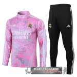 Set Completo Sudadera Formazione Real Madrid 2023-24 Rosa Bianco Nero