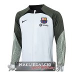 Giacca Lunga Zip Barcelona 2023-24 Bianco Verde