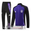 Set Completo Lunga Zip Giacca Germania 2025 Purpureo Nero
