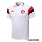 Manchester United Bianco Rosso Nero Maglia POLO 2021-22