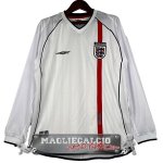 Home Manica Lunga Maglia Calcio Inglaterra Retro 2002
