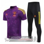 Manchester United Purpureo Maglia Set Completo POLO 2020-21