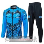 Set Completo Lunga Zip Giacca Bambino Napoli 2025 2026 Blu Nero