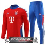 Bayern Monaco Insieme Completo Rosso Blu Bambino Giacca Lunga Zip 2023-24