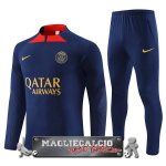 Paris Saint Germain Insieme Completo Blu Navy Rosso Felpa Da Allenamento 2023-24