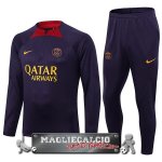 Paris Saint Germain Insieme Giocatori Completo Purpureo Rosso Felpa Da Allenamento 2023-24