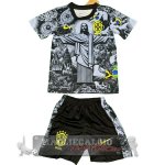 Brasile Set Completo Bambino Maglia Calcio speciale 2024 Grigio