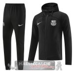 Barcellona Insieme Completo I Nero Felpa Cappuccio 2022-23