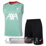 Formazione Senza Maniche Set Completo Liverpool 2024 2025 Verde Nero