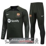 Felpa Da Allenamento Set Completo Barcelona 2023-24 Verde Navy