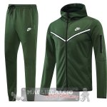 Nike Set Completo Verde Navy Giacca Felpa Cappuccio 2022-23