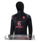 Giacca Felpa Cappuccio AC Milan 2023-24 Nero Rosso
