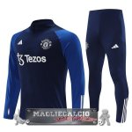 Manchester United Insieme Completo Blu I Bianco Felpa Da Allenamento 2023-24