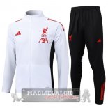 Set Completo Lunga Zip Giacca Liverpool 2025 2026 Bianco Nero