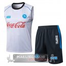 Set Completo Maglia Senza Maniche Formazione Napoli 2025 2026 Bianco Rosso Blu