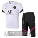 Paris Saint Germain Formazione Set Completo Maglia Calcio 2021-22 bianco nero