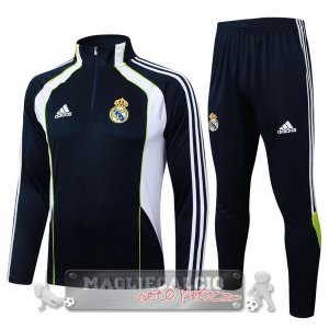 Set Completo Felpa Allenamento Formazione Real Madrid 2025 2026 Nero Bianco
