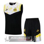 Borussia Dortmund Senza Maniche Set Completo Maglia Calcio 2022-2023 Giallo Nnero