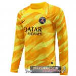 Tailandia Home Manica Lunga Maglia Calcio Portiere Paris Saint Germain 2023-24 Giallo