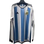 Tailandia Home Manica lunga Maglia Calcio Argentina 3 Stars Coppa Del Mondo 2022