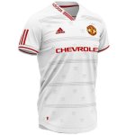 Concetto Maglia Calcio Manchester United 2019-20 Bianco Rosso