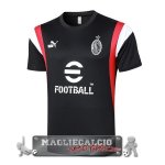 AC Milan Formazione Maglia Calcio 2023-24 Nero Rosso Bianco