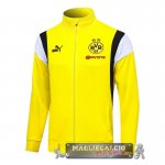 Giacca Lunga Zip Borussia Dortmund 2023-24 Giallo Bianco