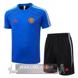 Set Completo Maglia Formazione Manchester United 2025 2026 Blu Nero