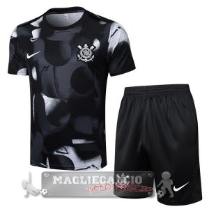 Set Completo Maglia Formazione Corinthians Paulista 2025 2026 Nero Grigio