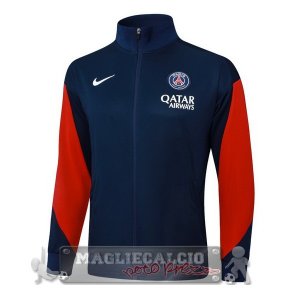Lunga Zip Giacca Paris Saint Germain 2025 2026 Blu Navy Rosso