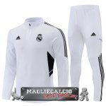 Real Madrid Set Completo Bambino Bianco Felpa Da Allenamento 2022-23